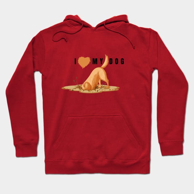 I love my dog Hoodie by Olivka Maestro